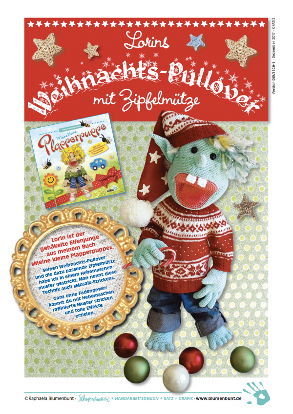 Lorins Weihnachts-Pullover mit Zipfelmütze