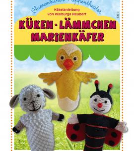 Blumenbunts Handpuppen KÜKEN · LÄMMCHEN · MARIENKÄFER